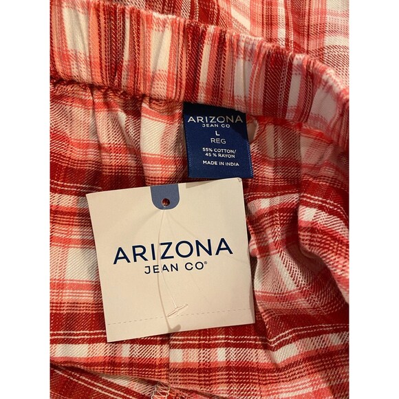Arizona Skirt NWT Size Large Red Pink Plaid Elastic Waist 4 Summer vacation - Picture 10 of 12